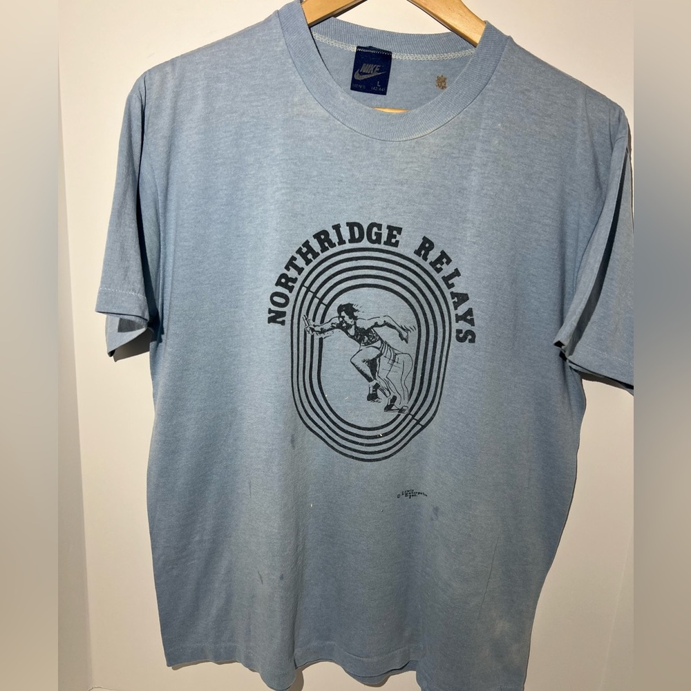 Vintage 80s Nike Northridge relay shirt, size large